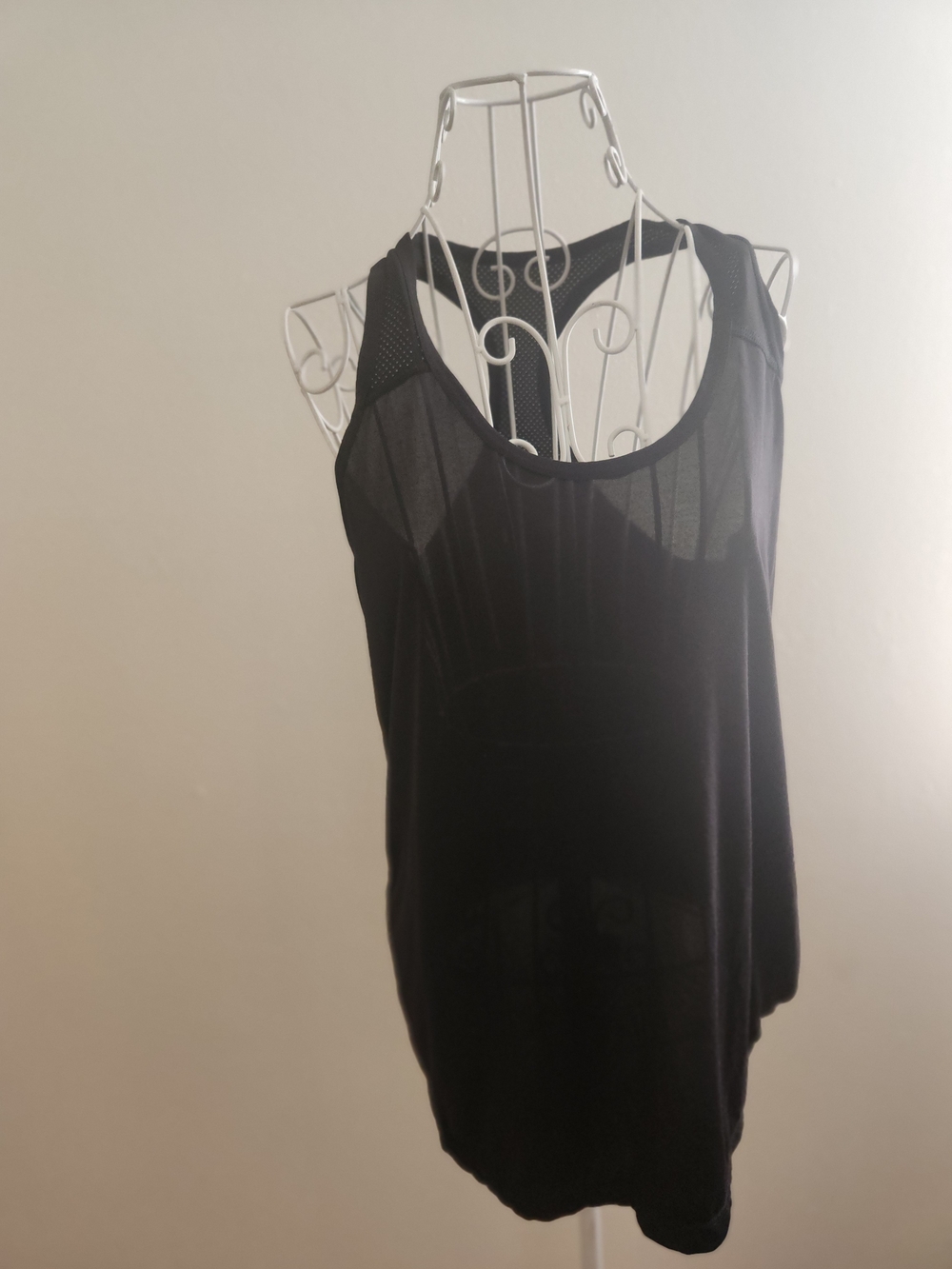 Xersion Carcoal Grey Racerback Activewear Tank Top Mesh Details Size Medium M